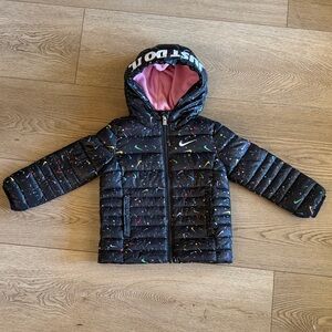 Nike Black Jacket with Multicolor Accents